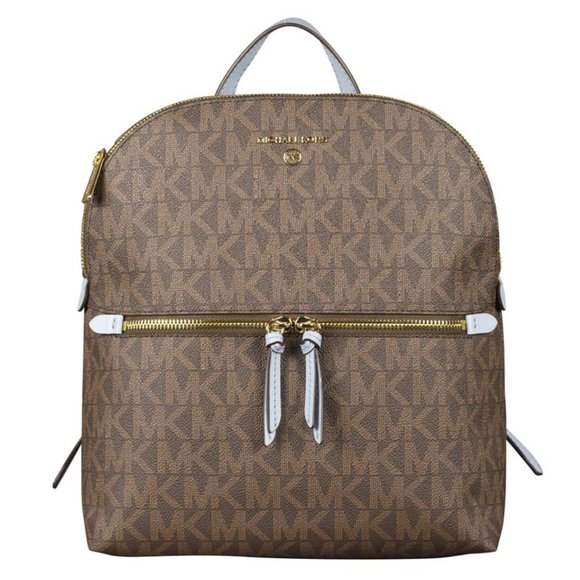 Michael Kors Medium Dallas Slim Backpack in Pale Blue - Picture 1 of 2